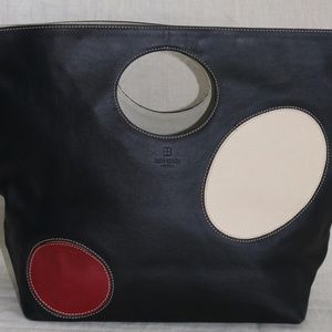 Kate Spade Black leather bracelet handle handbag